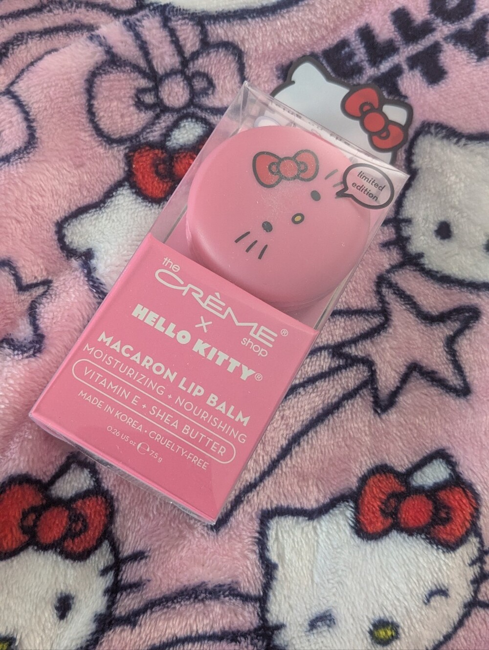 NIB! Hello Kitty x The Creme Shop Macaron Lip Balm Icing On The Cake